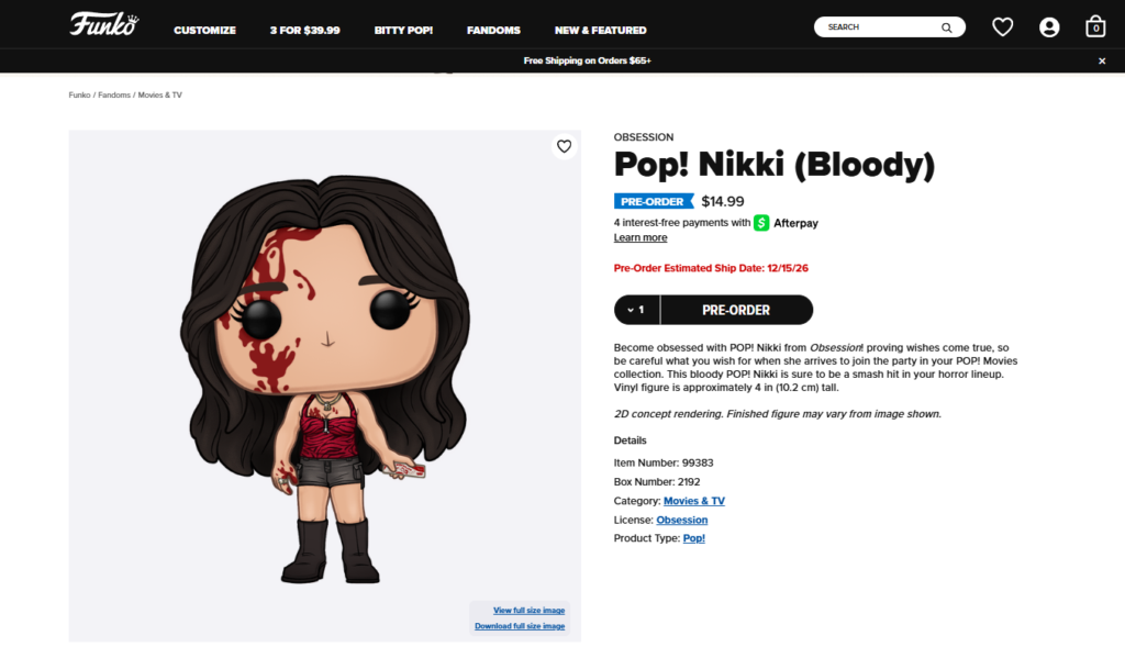 Nikki de "Obsession" llega a Funko POP! con una edición exclusiva para coleccionistas 3 image 131