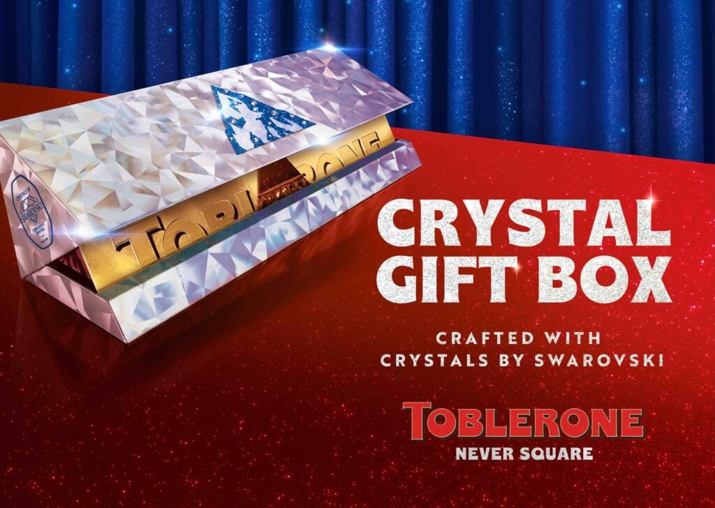 Toblerone Crystal bar: la "barra de chocolate" más lujosa creada con cristales Swarovski 4 toblerone cristal caja especial