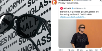 DuckDuckGo lanza "Normal F***ing Sunglasses" y se burla de las gafas con IA 3 DuckDuckGo lanza "Normal F***ing Sunglasses" y se burla de las gafas con IA