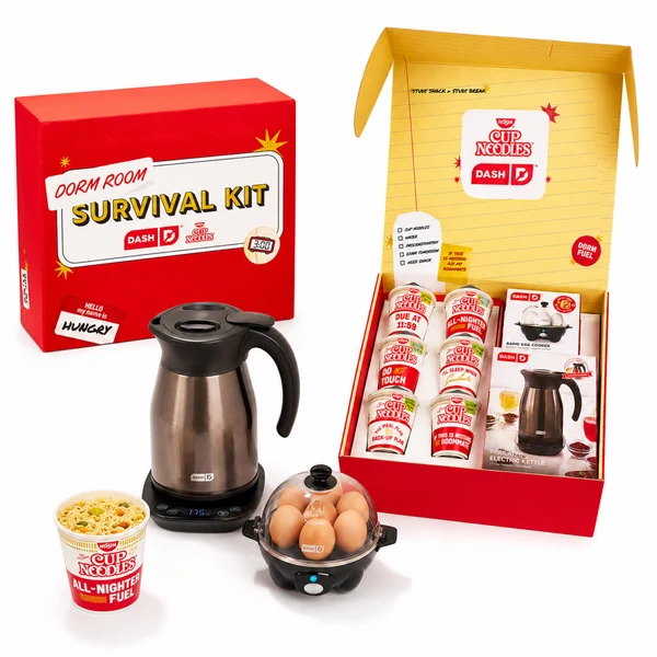 Kit para sobrevivir a la vida universitaria: Cup Noodles y Dash arman el combo perfecto 2 Cup Noodles y Dash llevan el “dorm survival” al regreso a clases