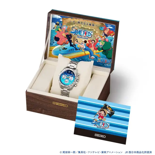 One Piece x Seiko: precio y disponibilidad del nuevo reloj inspirado en su famoso Shinkansen 7 One Piece Shinkansen watch Seiko bullet train Setouchi Blue model limited edition exclusive Japan Sanyo Railway shop anime manga Straw Hat Pirates Monkey D. Luffy fashion gift news 7