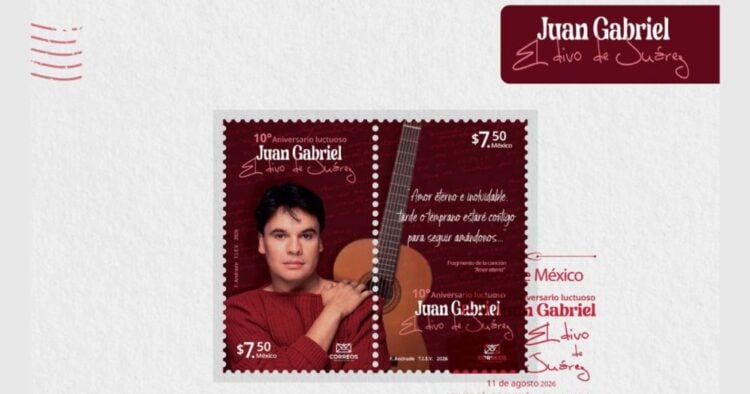 Juan Gabriel llega a las estampillas postales de México a 10 años de su fallecimiento 1 PORTADA MN 15