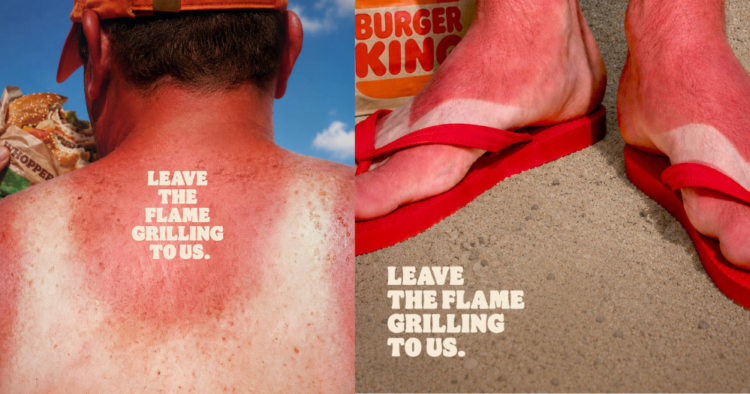 Burger King convierte las quemaduras solares en una campaña para hablar de sus hamburguesas 1 Burger King convierte las quemaduras solares en una campaña para hablar de sus hamburguesas