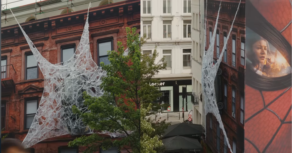 Spider-Man atrapa un auto gigante en Bruselas para promocionar "Brand New Day"