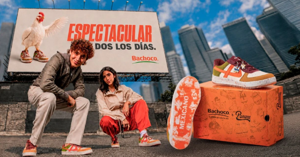 Bachoco y Panam convierten carteles publicitarios en nuevos tenis