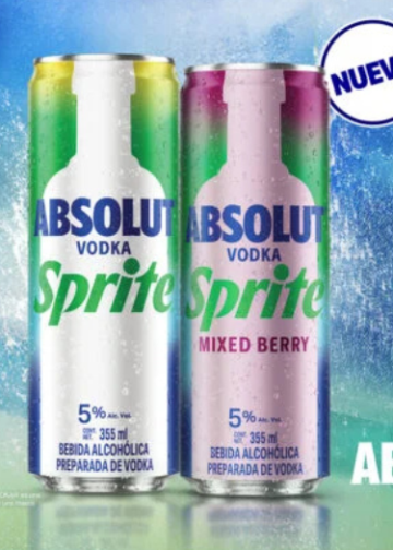 Coca-Cola crea bebida alcohólica lista para tomar con Sprite y Absolut