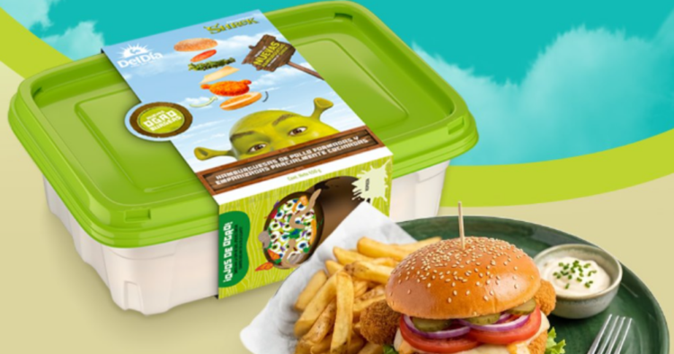 Del Día lanza hamburguesas de pollo con forma de Shrek en México