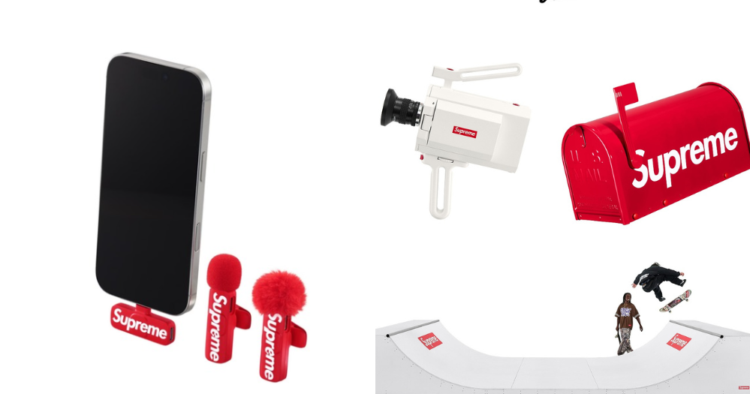 Supreme lanza nueva colección con mini micrófonos, cámara retro y rampa de skate 1 Supreme lanza nueva colección con mini micrófonos, cámara retro y rampa de skate