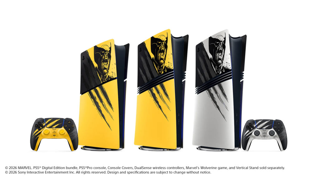 Sony lanza una PS5 de Wolverine con marcas de garras y diseño Battle Yellow 2 image 115