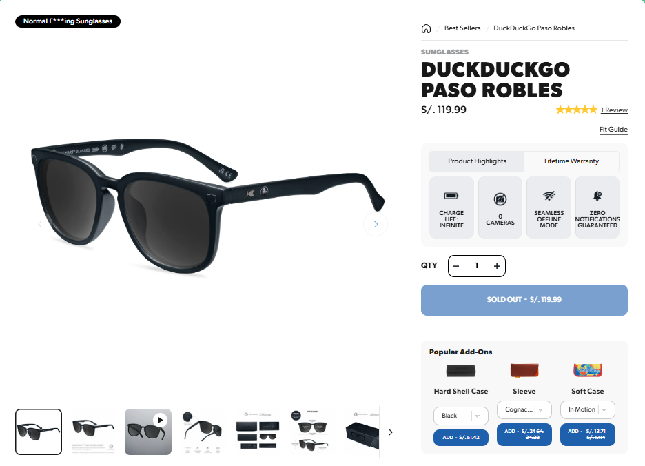 DuckDuckGo lanza "Normal F***ing Sunglasses" y se burla de las gafas con IA 5 image 119