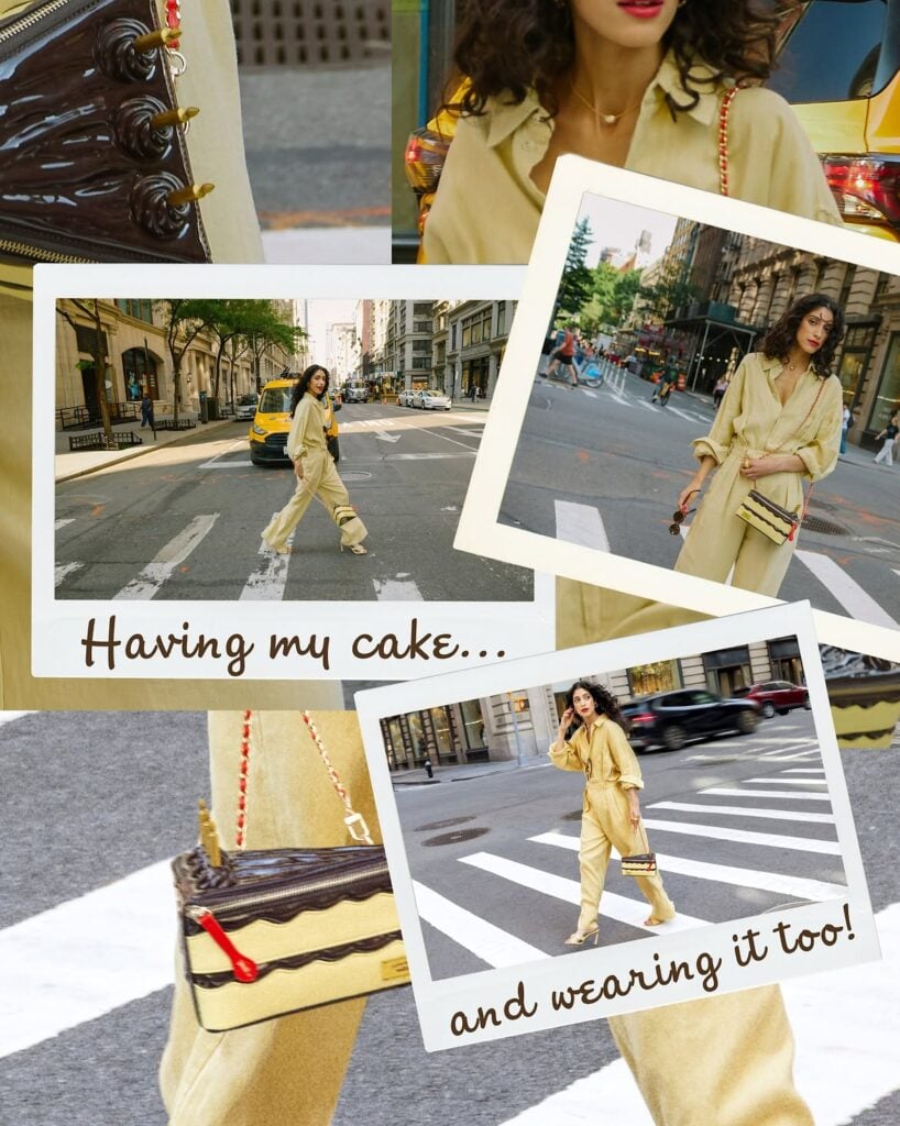 Betty Crocker transforma sus icónicas recetas en bolsos con forma de pastel. 