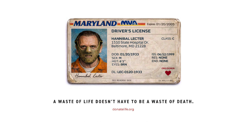 Donate Life convierte licencias de villanos de terror en una campaña para promover la donación de órganos 5 5 3