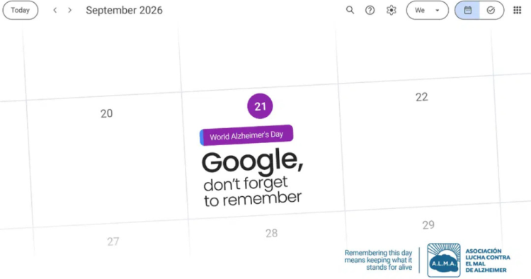 #NoOlvidesRecordar: campaña solicita a Google incorporar un recordatorio del Día del Alzheimer 1 A.L.M.A