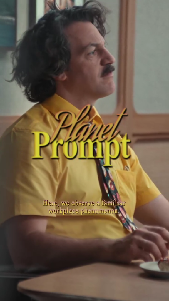 OpenAI recrea la estética clásica de las sitcoms en su nuevo spot "Planet Prompt" 3 ChatGPT recrea la estética clásica de las sitcoms en su nuevo spot “Planet Prompt”.