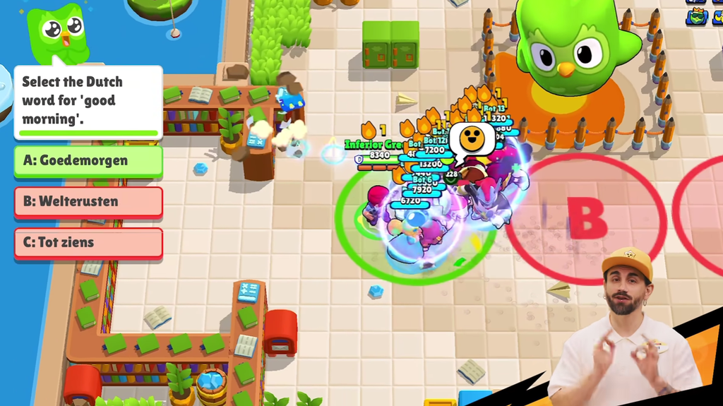 Duo invade Brawl Stars: así será la colaboración con Duolingo 4 Duo pasa de enseñar idiomas a atacar a los jugadores en Brawl Stars