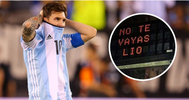 Messi y el #NoTeVayasLio: cuando Argentina le pidió que no dejara la Selección 1 Messi y el #NoTeVayasLio: cuando Argentina le pidió que no dejara la Selección