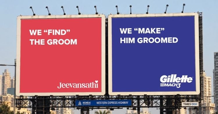 Jeevansathi y Gillette convierten dos vallas publicitarias en una sola historia de amor 1 PORTADA MN 2026 09 24T150701.831