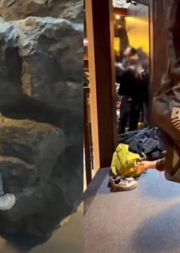 Para entrar a esta tienda primero tienes que escalar una roca de 2 metros