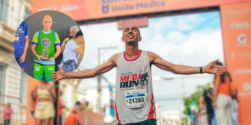 Corredor brasileño sube al podio con 11 camisetas puestas a la vez para agradecer a sus patrocinadores 3 Corredor brasileño sube al podio con 11 camisetas puestas a la vez para agradecer a sus patrocinadores