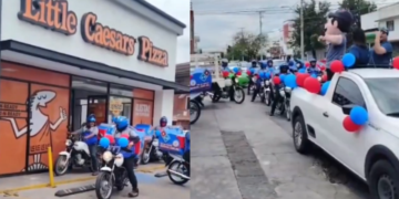 Caravana de Domino’s rodea un local de Little Caesars y desata una “guerra de pizzas” 2 Caravana de Domino’s rodea un local de Little Caesars y desata una “guerra de pizzas”