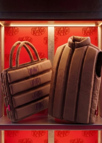 KitKat convierte su icónico chocolate en un chaleco y una maleta