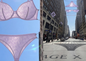 Savage X Fenty proyecta sombras de lencería gigante sobre las calles de Nueva York