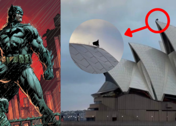 Batman apareció sobre la Ópera de Sídney por el Batman Day