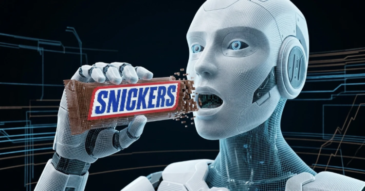 Snickers crea una barra digital para “alimentar” a la IA cuando empieza a dar respuestas extrañas 1 Snickers crea una barra digital para “alimentar” a la IA cuando empieza a dar respuestas extrañas