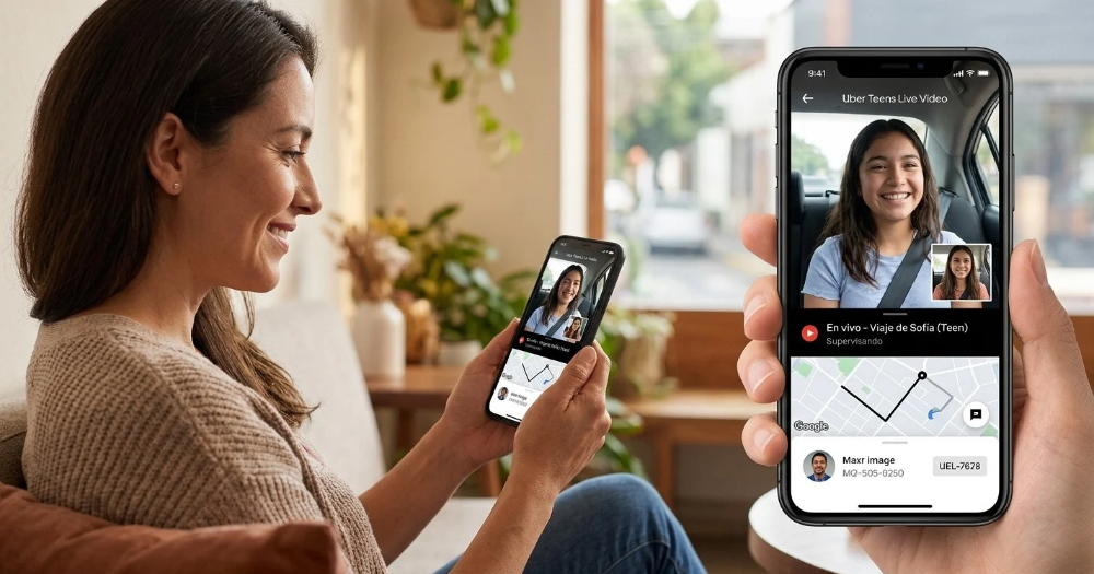 Uber incorpora video en vivo en Uber Teens para que padres supervisen los viajes de sus hijos 2 Uber permite ver en vivo el interior del vehículo durante el viaje