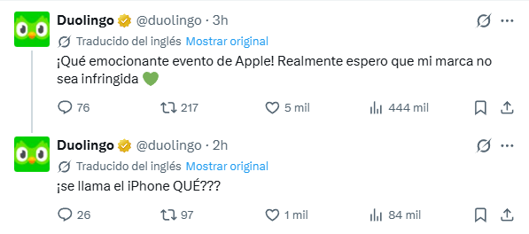 "Ellos también nos copiaron": Samsung y Duolingo reaccionan al lanzamiento del iPhone Duo 2 Samsung y Duolingo reaccionan al lanzamiento del iPhone Duo.