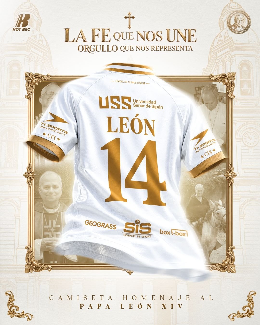 Juan Pablo II presenta una camiseta conmemorativa dedicada al papa León XIV 2 1b0aac90 1f15 4caf 90a3 c6352e67314d