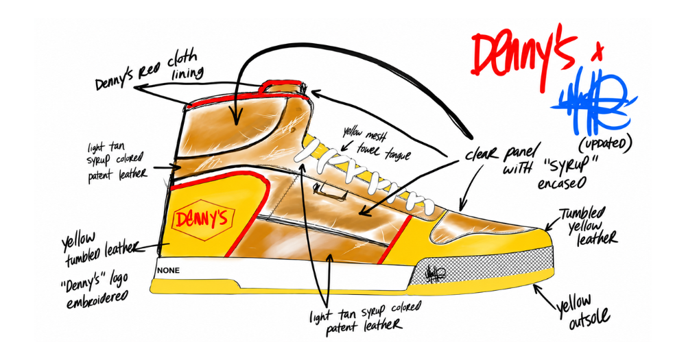 Denny’s lanza zapatillas con jarabe de maple real en su interior: así son las Sticky Kicks 2.0 5 4 5