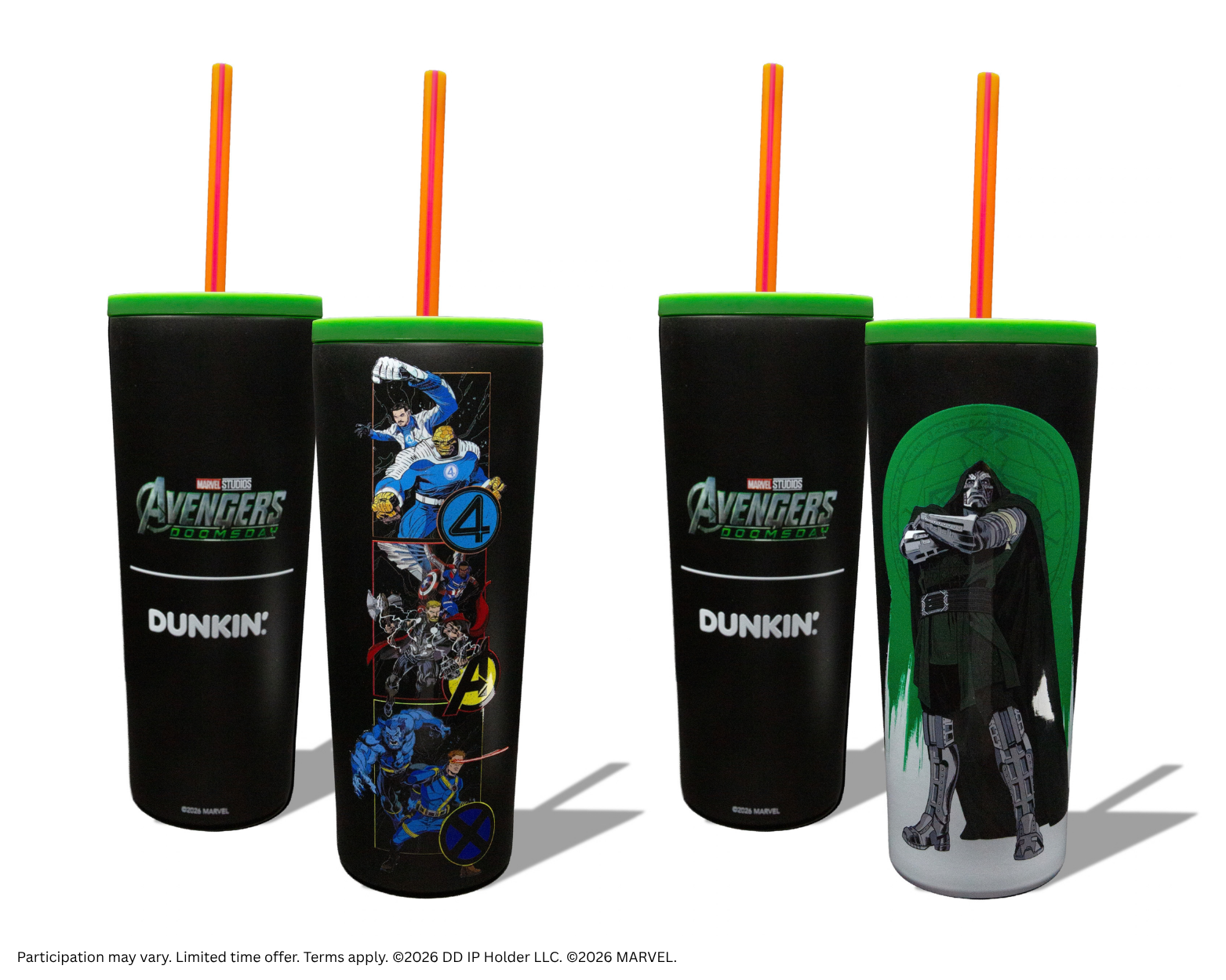 Dunkin' x Avengers Doomsday-Themed Tumblers