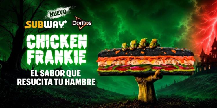 Subway lanza un pan negro por Halloween en México con su nuevo Chicken Frankie