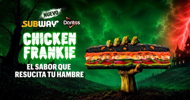 Subway lanza un pan negro por Halloween en México con su nuevo Chicken Frankie 1 Subway lanza un pan negro por Halloween en México con su nuevo Chicken Frankie