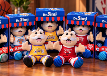 Dr. Simi y la NBA lanzan peluches con uniformes de los Lakers, Bulls y otros equipos