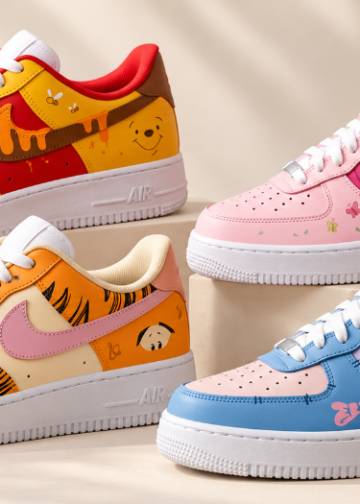 MercadoNegro 21 Winnie the Pooh y sus amigos inspiran una colección de zapatillas pintadas a mano