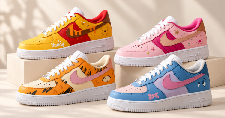 Winnie the Pooh y sus amigos inspiran una colección de zapatillas pintadas a mano 1 Winnie the Pooh y sus amigos inspiran una colección de zapatillas pintadas a mano