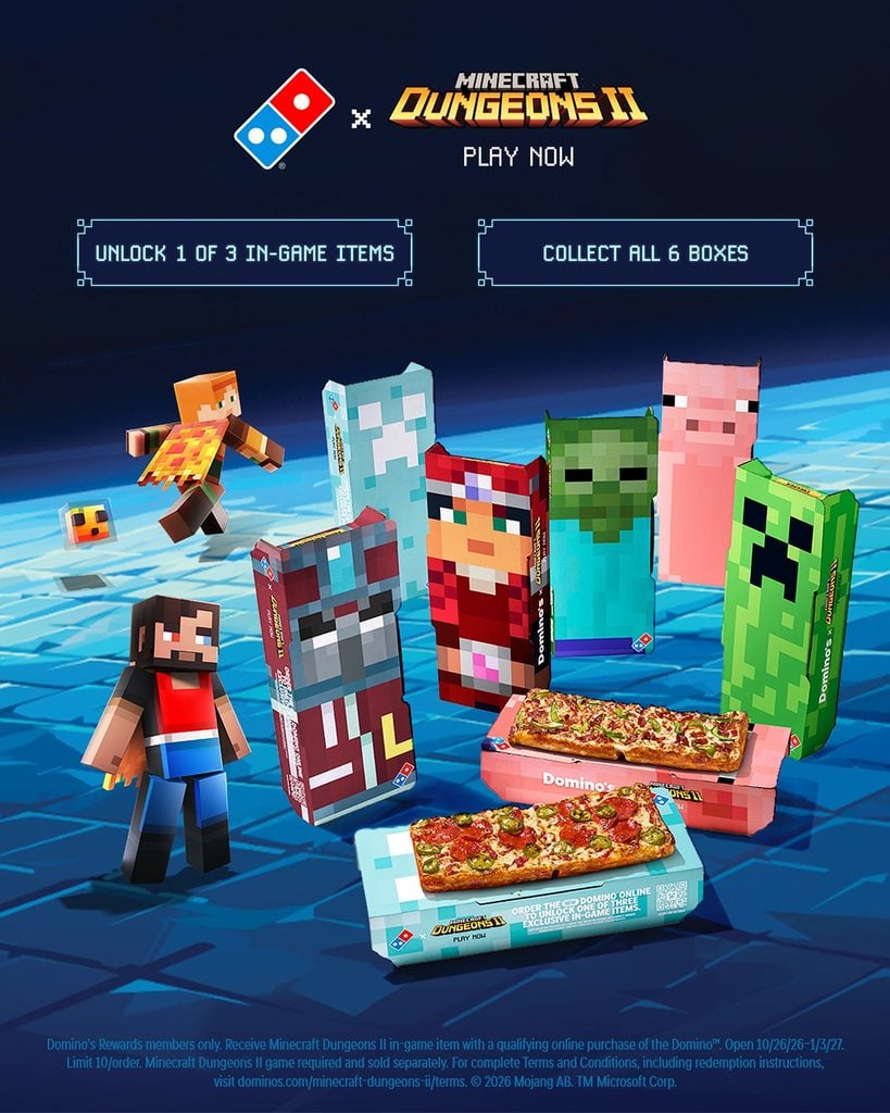 Domino’s x Minecraft Dungeons II: así es la colaboración con cajas coleccionables y recompensas del videojuego 8 SaveClip.App 859762500 18650278498047113 5678601677947137325 n