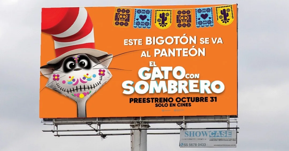 El Gato con Sombrero invade las calles de México con una campaña de publicidad exterior 2 El Gato con Sombreto también tiene su propia versión del Día de Muertos