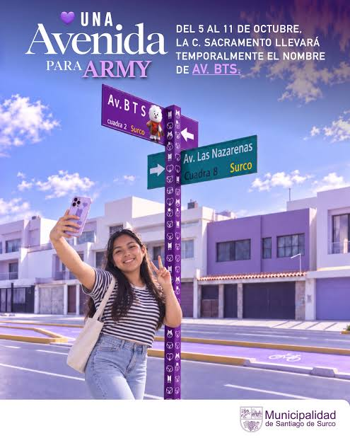 BTS en Perú: Surco convierte temporalmente una calle en "Avenida BTS" 2 image 34